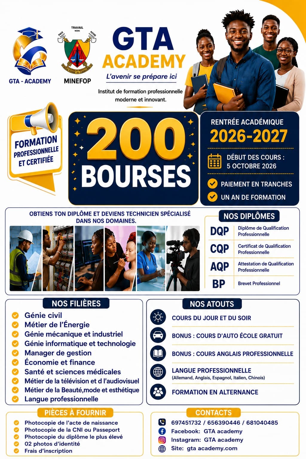 🎓 GTA Academy lance 200 bourses pour former les techniciens spécialisés de demain